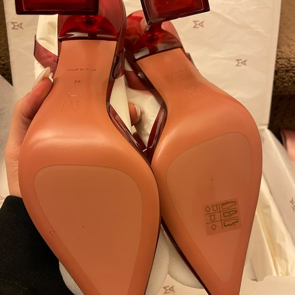 Amina Muaddi Begum Glass PVC pump in Bordeaux - Picture 5 of 8